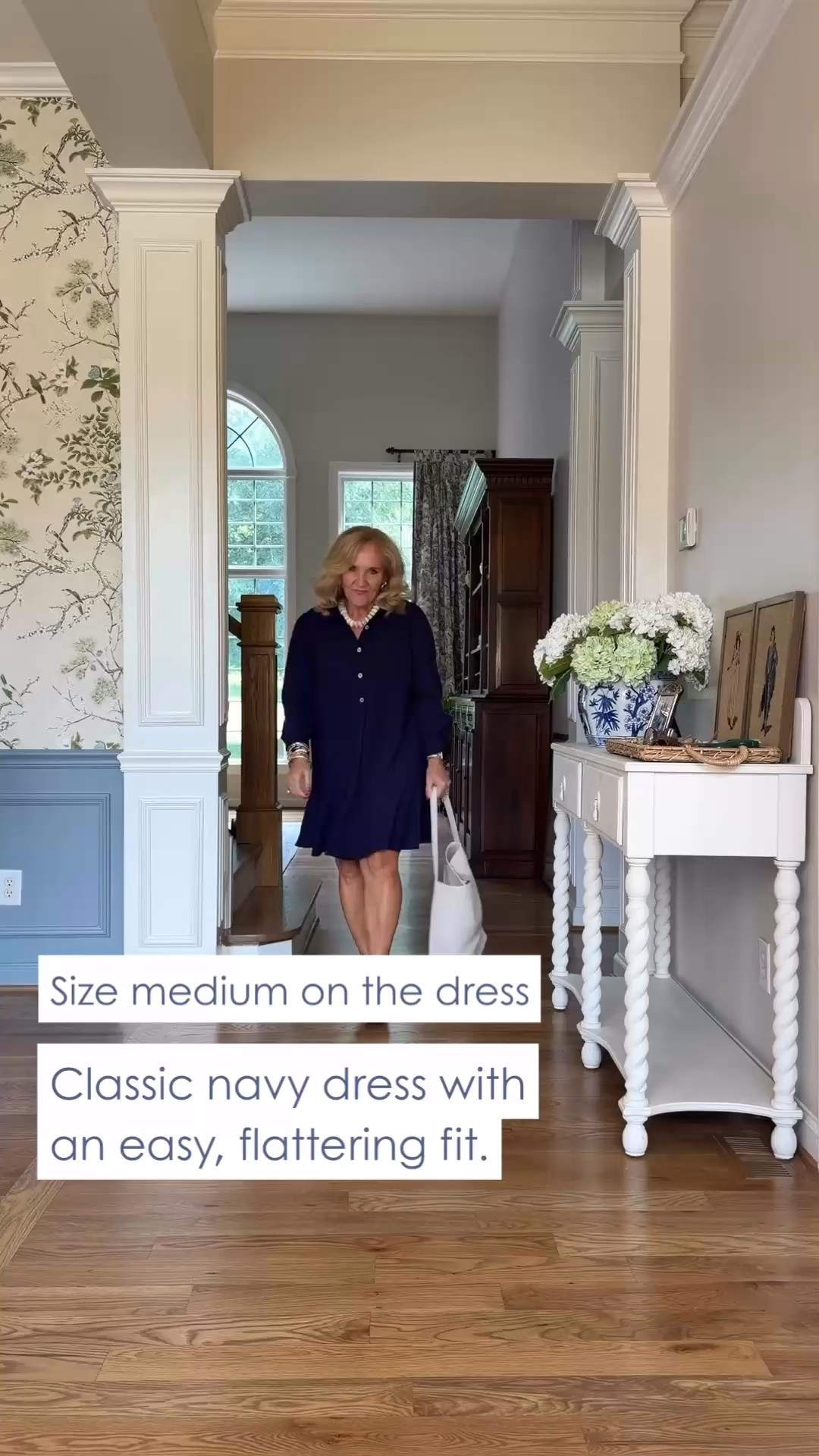 A classic navy dress is one of those wardrobe pieces that makes getting dressed so easy. This one has an easy, flattering fit with a simple button-front detail, and I love it paired with sneakers for a comfortable everyday look. Wearing a size medium.

💡 LTK MADE EASY
❤️ Heart = Support my posts!
🔖 Save = Get sale & restock alerts
📋 Lists = Keep favorites organized
📲 Share = Send lists and products to a friend. Hello, Christmas List!
💬 Comment = Ask me anything about what I'm wearing.:-)

#LTKdayinmylife #LTKootd #LTKOver40