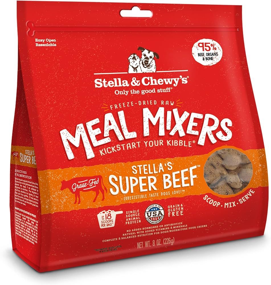 Stella & Chewy’s Freeze Dried Raw Super Beef Meal Mixer – Dog Food Topper for Small & Large B... | Amazon (US)