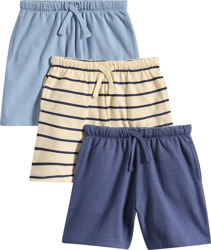 Kids' Assorted 3-Pack Textured Jersey Shorts | Nordstrom