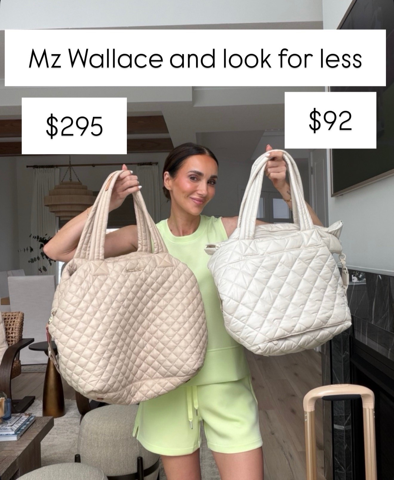I found a look for less that’s giving the same chic quilted look as the MZ Wallace tote for a fraction of the price. It has the oversized shape, lightweight feel, and is perfect for travel, work, or everyday errands.

MZ Wallace look for less, Quilted tote bag, Travel bag, Everyday tote, Designer inspired, Affordable fashion, Carry on bag, Work bag, Amazon fashion find, annabrstyle

#LTKootd #LTKOver40 #LTKSeasonal