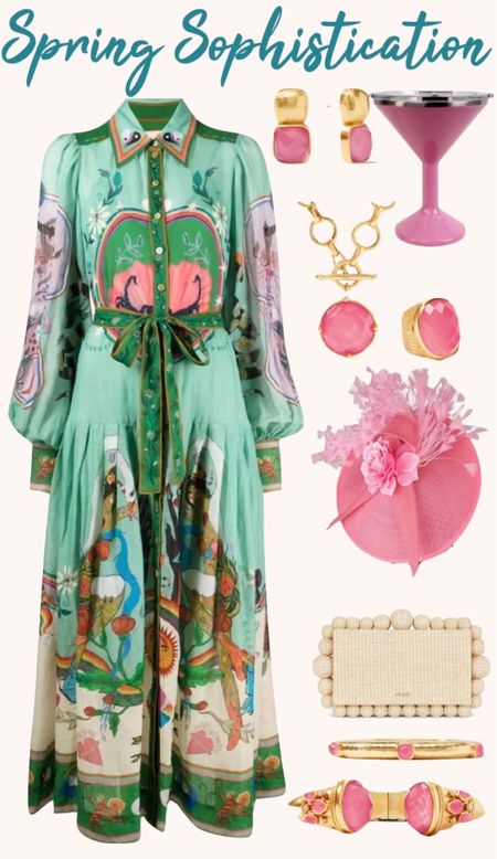 Spring is here and that means it’s horse race season! Loving this gorgeous long sleeve maxi with pop of pink fascinator for a sophisticated derby outfit. 

#LTKstyletip #LTKFestival #LTKSeasonal