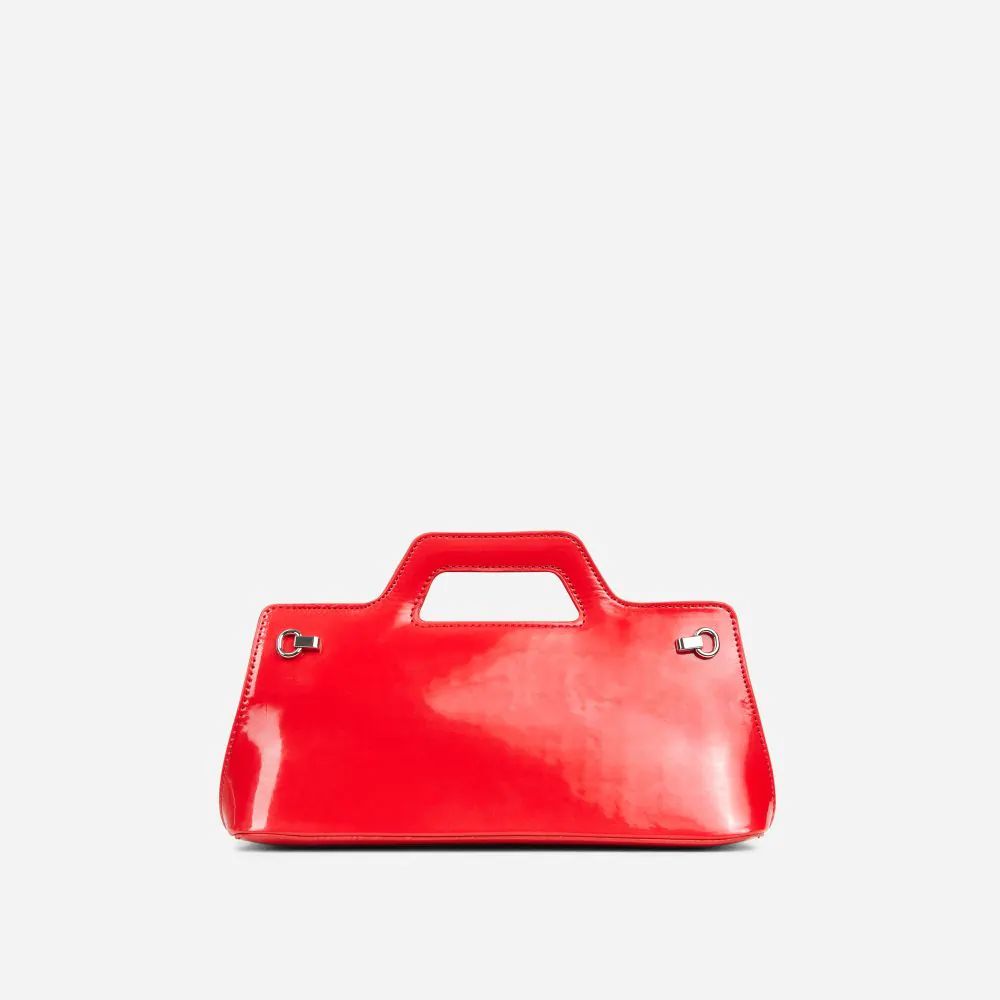 Maple Cut Out Handle Rectangle Shape Grab Bag In Red Patent | EGO Shoes (US & Canada)