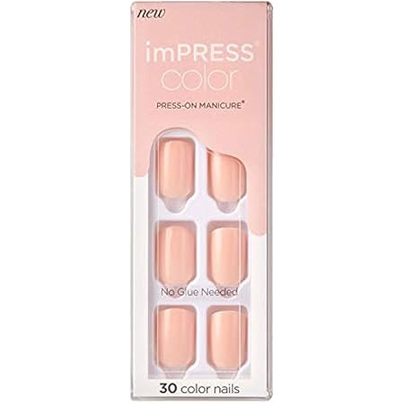 KISS imPRESS Color Press-On Manicure, Gel Nail Kit, PureFit Technology, Short Length, “Pick Me ... | Amazon (US)
