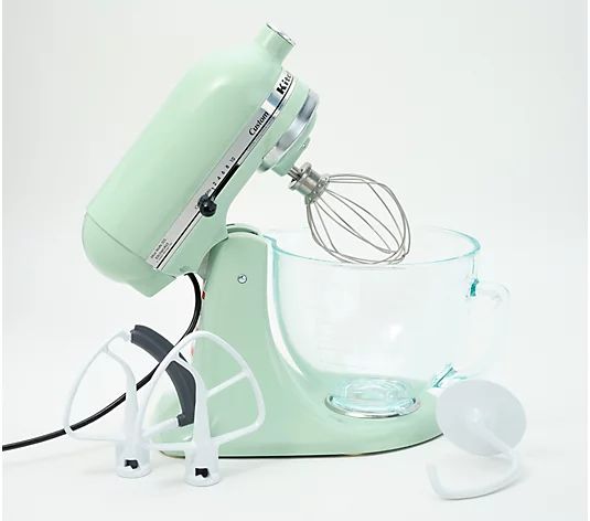 KitchenAid 5-qt Tilt Head Glass Bowl Stand Mixer w/ Flex Edge - QVC.com | QVC