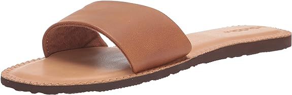 Volcom Women's Simple Synthetic Leather Strap Slide Sandal | Amazon (US)