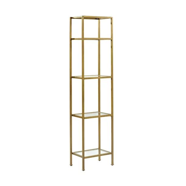 Crosley Furniture 12"W x 18"D x 73"H 4-Shelf Freestanding Shelves, Gold - Walmart.com | Walmart (US)