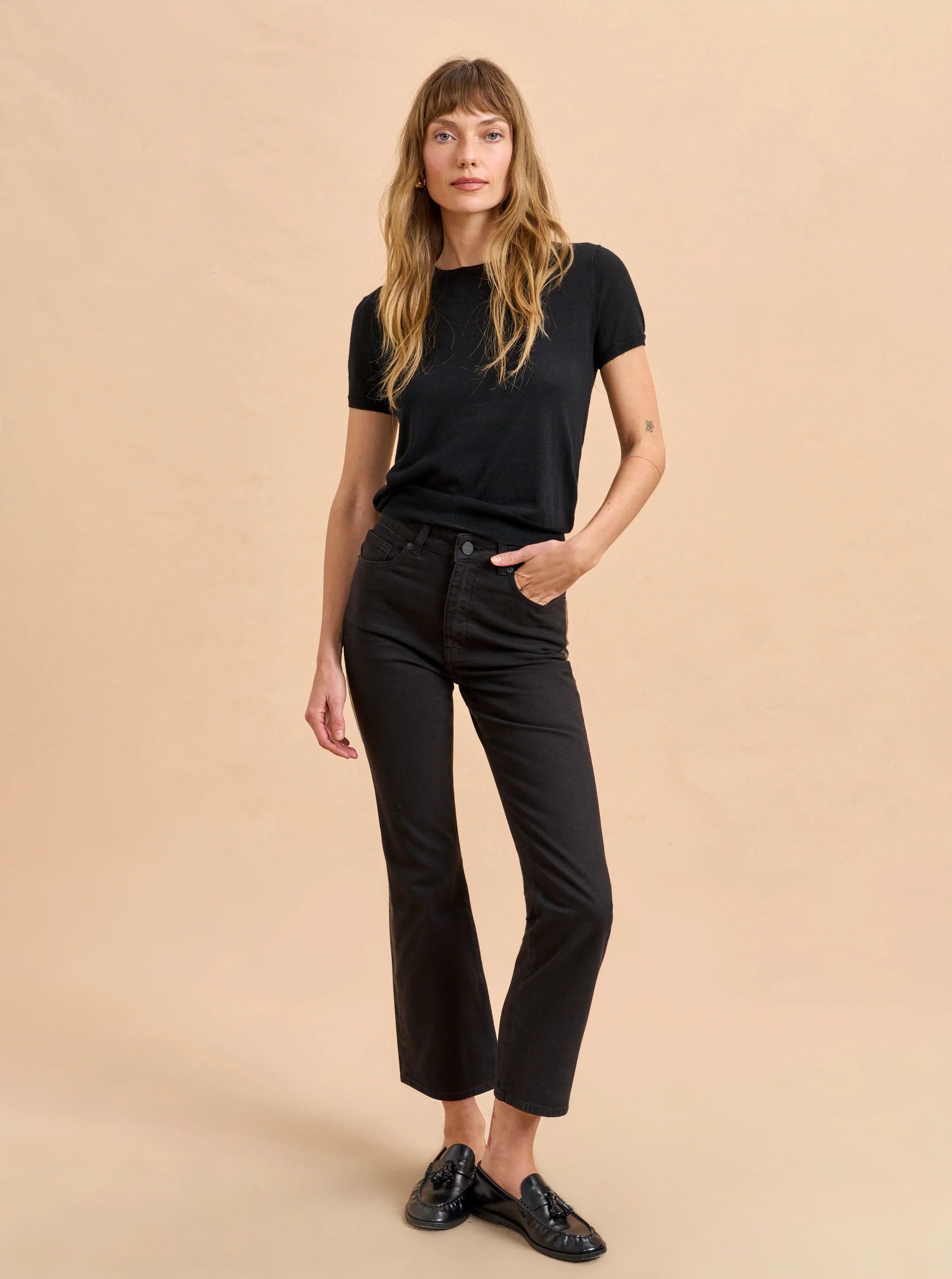 Meredith High-Rise Cropped Flare Jean | La Ligne NYC | La Ligne