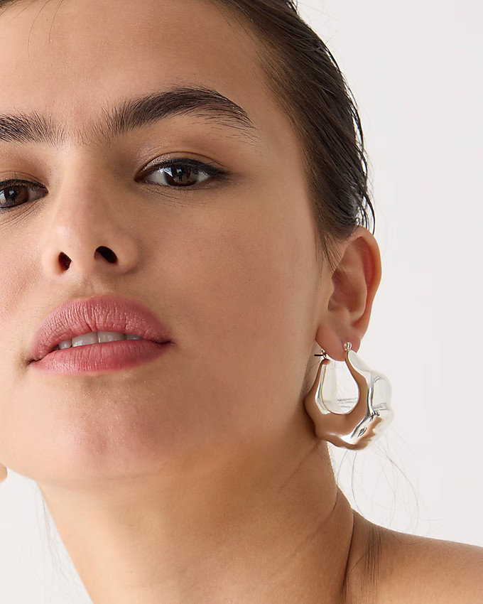 Lightweight sculpted hoop earrings | J. Crew US