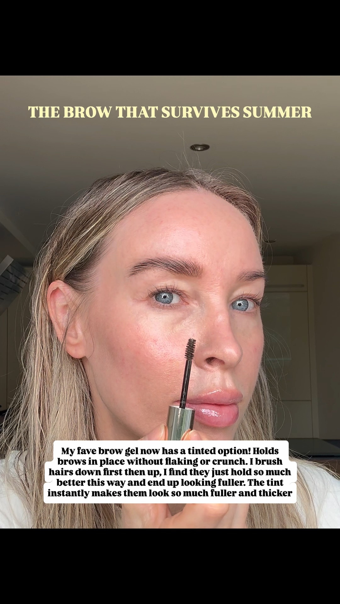 My fave brow gel now has a tinted formula!!! 

The best brow gel in my opinion, keeps everything in place all day, no white residue, no flaking just filler, thicker brows.

I’m wearing shade Cool Brown.