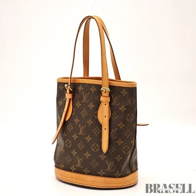 LOUIS VUITTON BUCKET PM Tote Bag Handbag Monogram Leather Brown  M42238 | eBay | eBay US