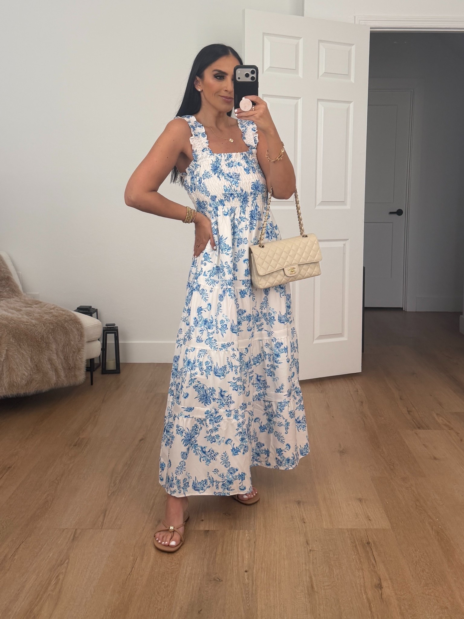 Woman’s Summer Maxi Dress. I’m wearing a size medium, comes in 6 colors. 