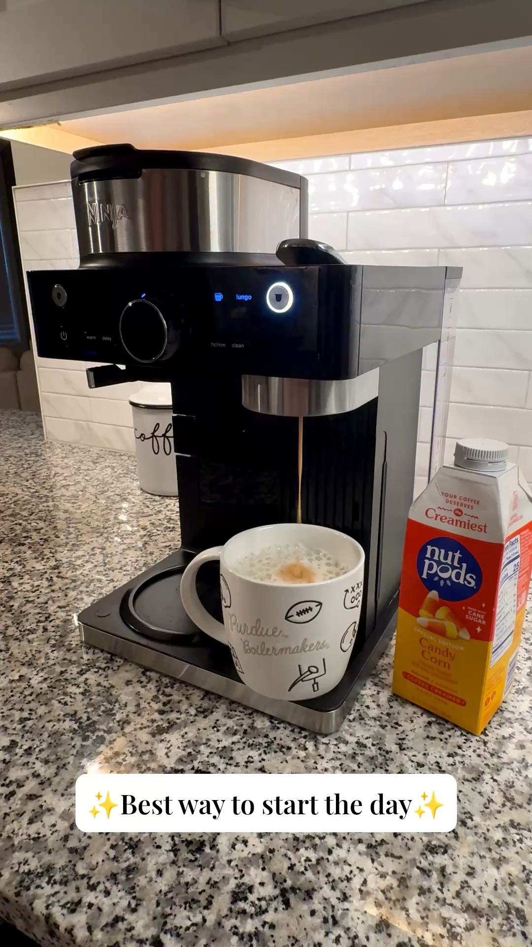 Happy National Coffee Day ✨ I’m obsessed with our Ninja DualBrew Espresso / coffee machine! And this frothed Nutpods Candy Corn creamer has been my go-to - surprisingly delicious ☕️

Both the mug and creamer were found in store at Walmart!

#LTKHome