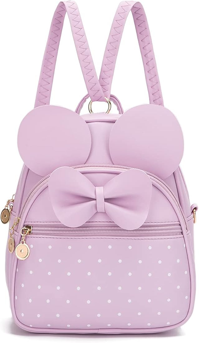 Girls Bowknot Polka Dot Cute Mini Backpack Small Daypacks Convertible Shoulder Bag Purse for Wome... | Amazon (US)