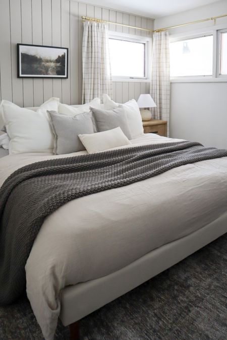 Bedroom decor, neutral bedding, home decor  

#LTKunder100 #LTKstyletip #LTKhome
