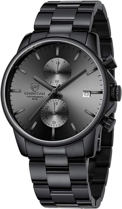 GOLDEN HOUR Fashion Business Mens Watches with Stainless Steel Waterproof Chronograph Quartz Watc... | Amazon (US)