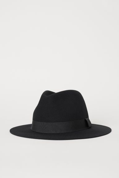 H & M - Felted Wool Hat - Black | H&M (US + CA)