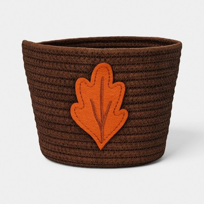 Halloween Leaf on Brown Harvest Rope Basket - Hyde and EEK! Boutique™: Fall | Target