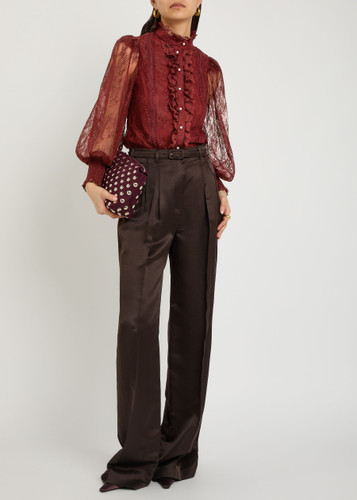 Eugenia ruffled lace blouse | Harvey Nichols