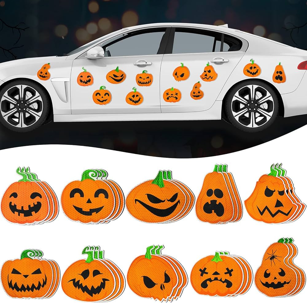 30 Pcs Halloween Magnets for Car Holiday Reflective Car Magnets Refrigerator Magnets Cruise Magne... | Amazon (US)