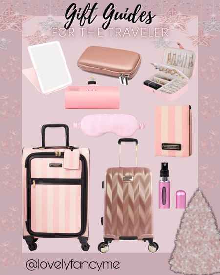 Gift guide: gifts for the traveler. Prices range from splurge worthy to affordable gifts. Xoxo! 

Pink tweed tote, travel bag, carry on, jewelry case, travel bags, airplane carry-on, airplane essentials, travel essentials, Christmas gifts, gifts for her, Victoria secret luggage, juicy couture luggage, pink luggage, sleep mask, passport cover, perfume travel case, pink iphone chargers, apple pencil, alarm clock, to do list, portalble charger, phone stand, stationary, office stupplies, school supplies, electronic gift guide, note taker, organization essentials, Holiday outfit, holiday dress, holiday party, gift guides, Dior savage, apple airpod pros, oral b electric toothbrush, whiskey, cologne, gift ideas, Christmas gifts, Christmas, Christmas tree, Christmas presents, dad gifts, gifts for hubby, gifts for bf, gifts for wife, gifts for gf, girly gifts, Polaroid camera, spanx faux leather leggings, amazon fashion finds, amazon finds, amazon home, bath and body works love cotton candy, lotion, body splash, ugg boots, booties, kindle, kindle paperwhite, miss dior perfume, dyson supersonic, blowdryer, hair dryer, Victoria secret pj set, satin pajamas, smiley face slippers, butterfly earrings, espresso machine, bleu chanel, massager, diamond earrings #LTKgiftguide #amazon gifts under $50, gifts under $100, gifts under $200

Follow my shop @lovelyfancyme on the @shop.LTK app to shop this post and get my exclusive app-only content!

#liketkit #LTKworkwear #LTKHoliday #LTKCyberweek #LTKtravel #LTKunder100 #LTKunder50 #LTKhome
@shop.ltk

#LTKGiftGuide #LTKitbag #LTKHoliday