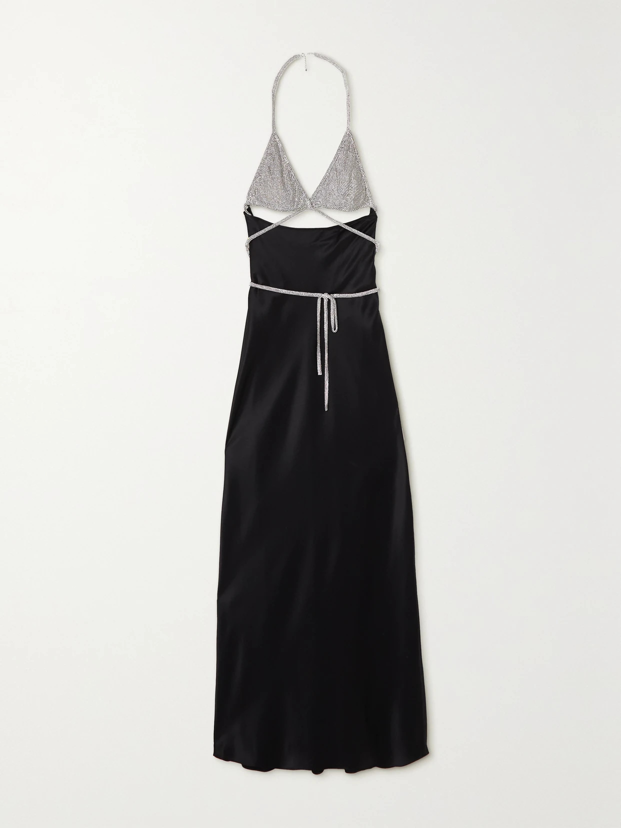 ALEXANDER WANG - Cutout Crystal-embellished Silk Gown - Black | NET-A-PORTER (UK & EU)