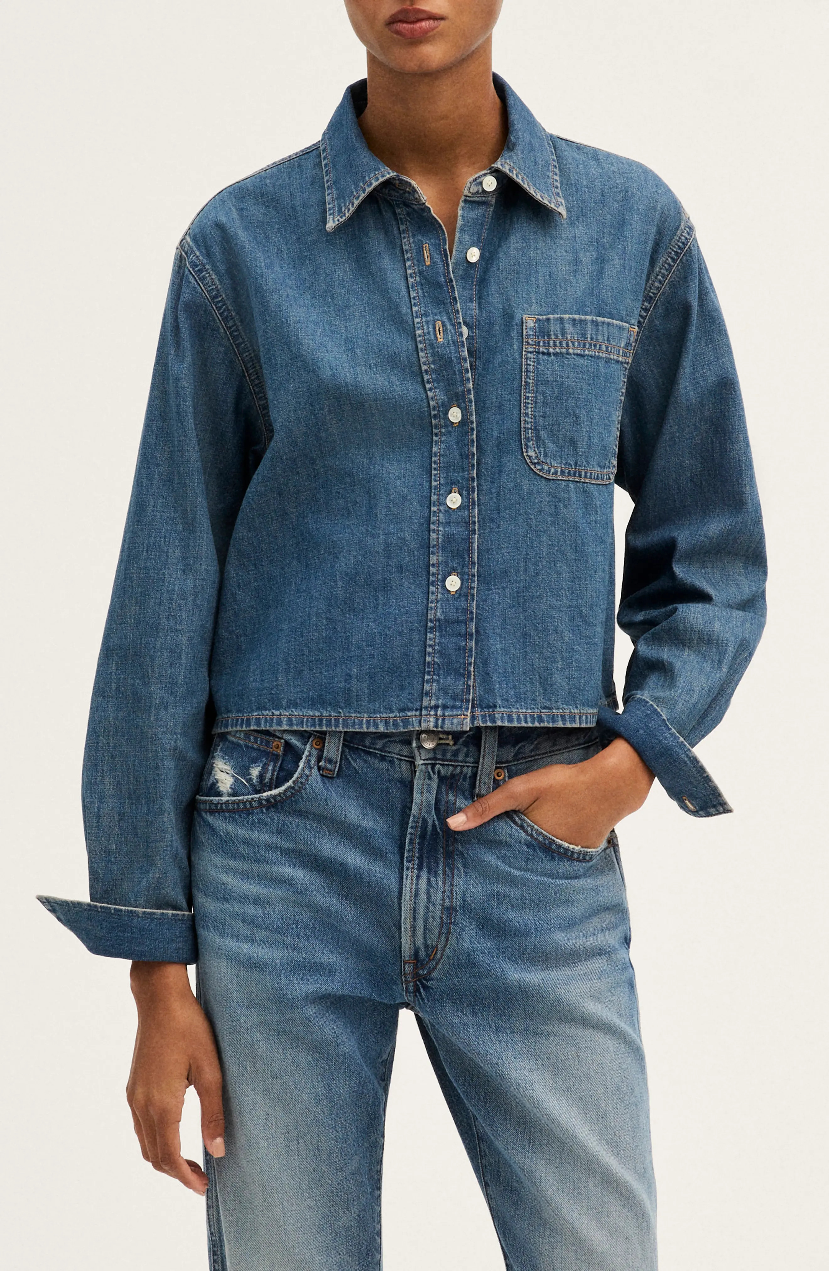 Madewell Oversize Denim Button-Up Shirt (Women) | Nordstrom | Nordstrom