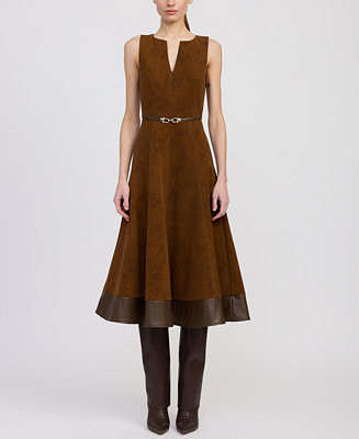 En Saison Women's Eloise V-Neck A-Line Sleeveless Midi Dress - Macy's | Macy's