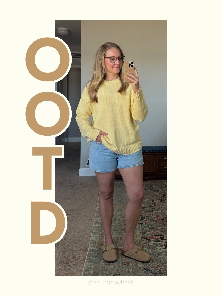 Casual classic in a relaxed fit sweater, for a winter day in Florida  

Light spring, 100% cotton, curvy

#LTKOver40 #LTKootd #LTKFindsUnder100