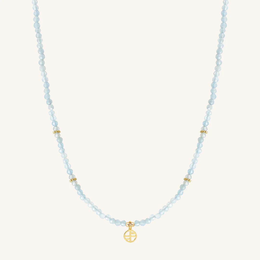 March Birthstone Necklace | Francesca Jewellery
