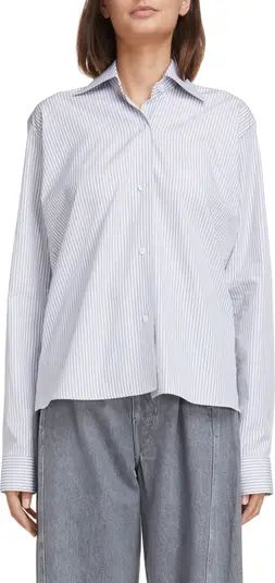 Lemaire Tilted Stripe Cotton Button-Up Shirt | Nordstrom | Nordstrom
