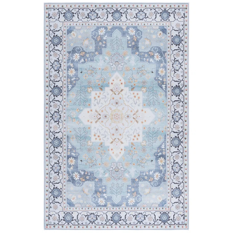 Sonia Oriental Power Loom Light Grey / Rust | Wayfair North America