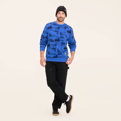 Adult Toile Print Pullover Sweatshirt - Woolrich x Target Blue XXL | Target