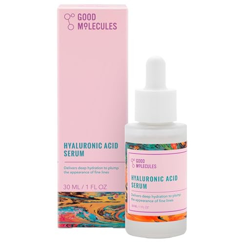 Good Molecules Hyaluronic Acid Serum - 1% Hyaluronic Acid Non-greasy Ultra Hydrating Serum, Facial Moisturizer for Plumper Skin, Skin Care for Face | Amazon (US)