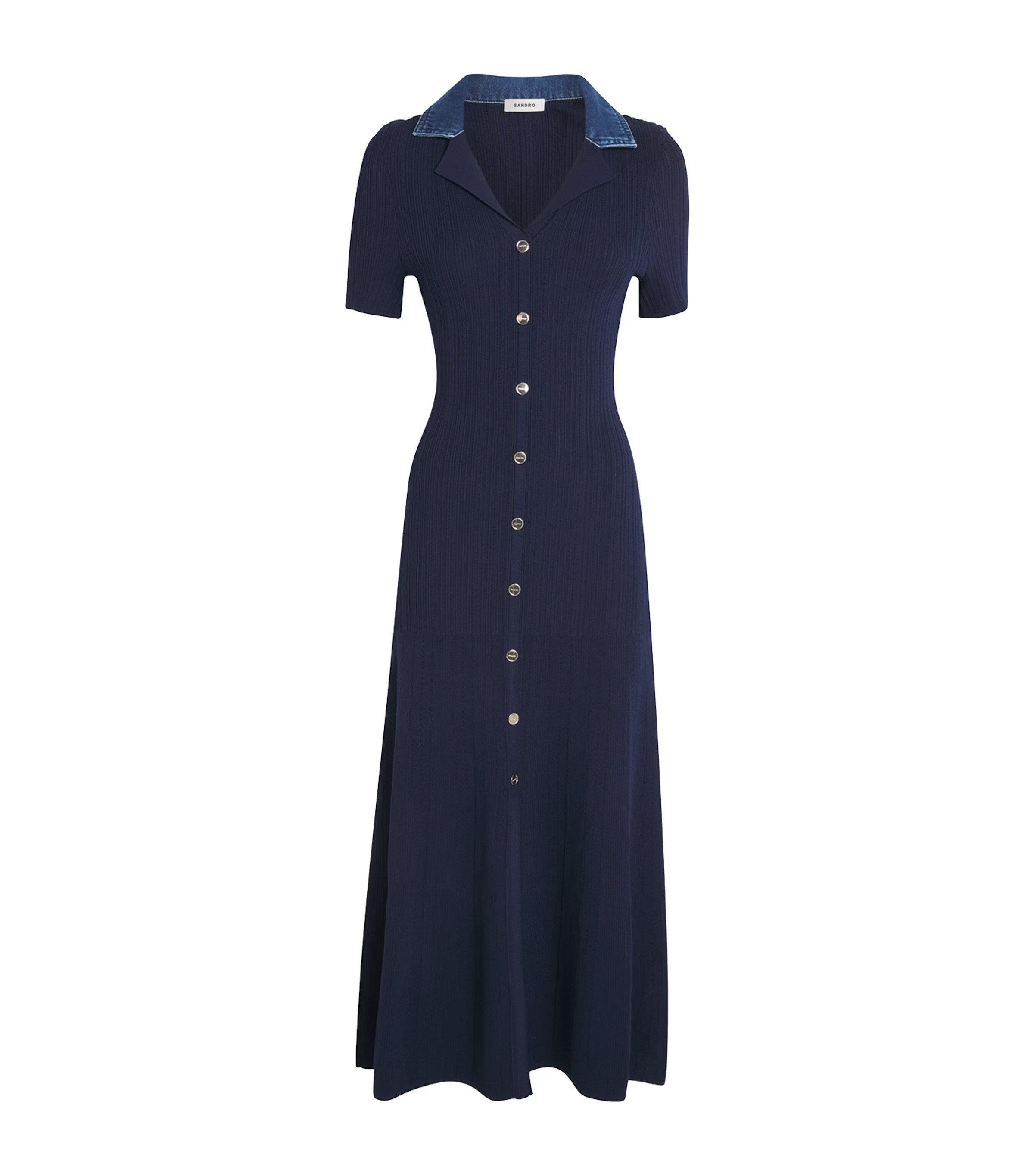 Sandro Paris Knitted Midi Dress | Harrods (US)