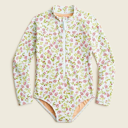 Girls' rash guard one-piece with UPF 50+ | J. Crew US