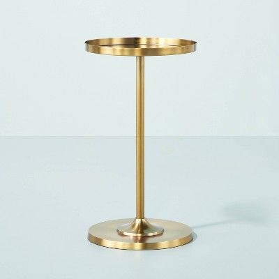24&#34; Round Metal Plant Stand Brass Finish - Hearth &#38; Hand&#8482; with Magnolia | Target