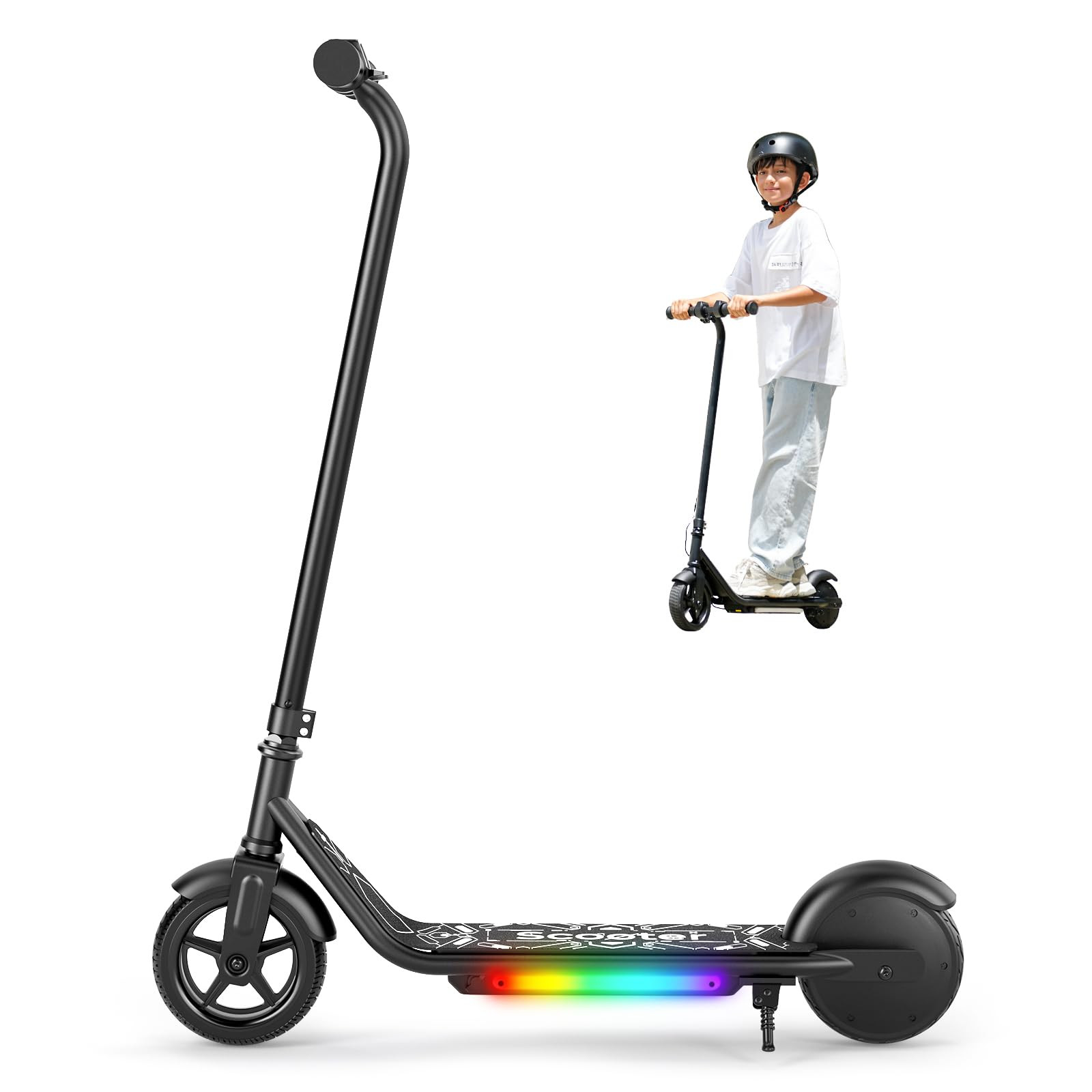 Electric Scooter for Kids, 150W Motor, Simple One-Button Control, 2 Safe Speeds (6/10 MPH), Color... | Amazon (US)