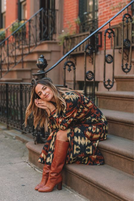 I am just way too in love with this fall dress. The midi length! The print! The color! It is truly perfect and these tall brown boots help bring out the same tone in the dress 🤩


Fall outfit
Fall dresses
Sezane
French fashion 

#LTKSeasonal #LTKstyletip #LTKshoecrush