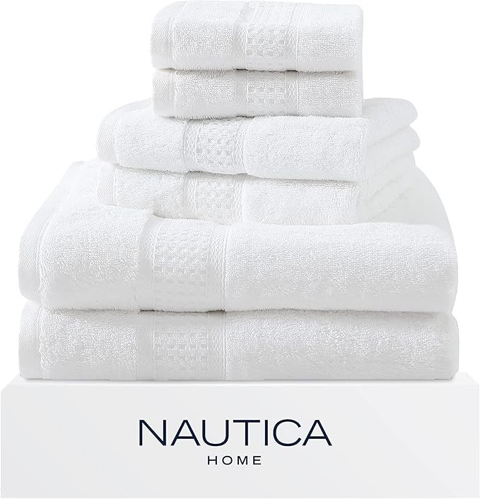 Nautica - Bath Towels, Highly Absorbent & Fade Resistant Bathroom Essentials, Oeko-Tex Certified ... | Amazon (US)