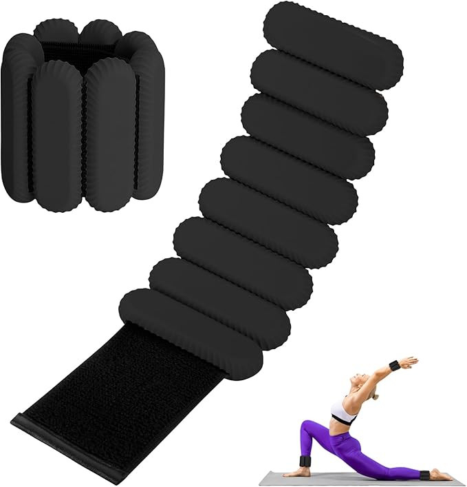 Wrist Ankle Weights for Women, Adjustable Ankle Weights Strength Training Silicone Bracelets Work... | Amazon (US)