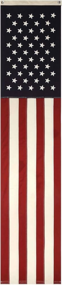 Creative Coop 20.0 x 96.0 inches Vertical Flag Wall Décor - American Flag, Polyester, Grommets f... | Amazon (US)