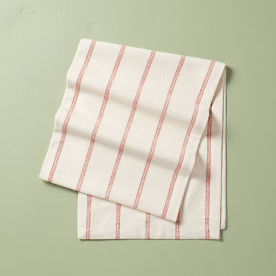 14"x72" Stripe Table Runner Natural/Red - Hearth & Hand™ with Magnolia | Target