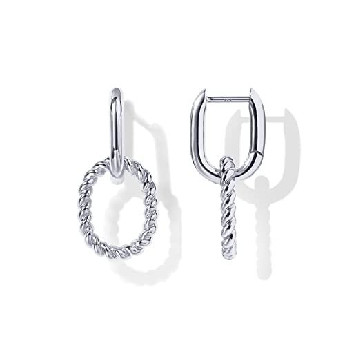 PAVOI 14K Gold Convertible Link Earrings for Women | Paperclip Link Chain Earrings | Drop Dangle ... | Amazon (US)