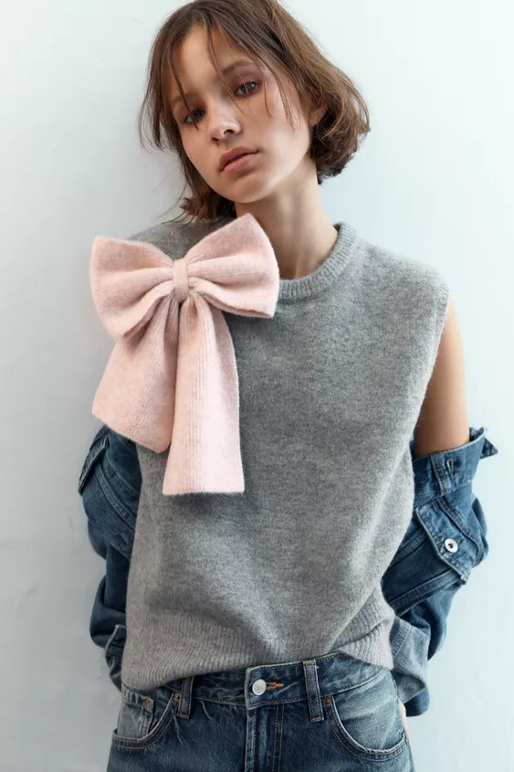 KNIT TIE VEST TOP | Zara US