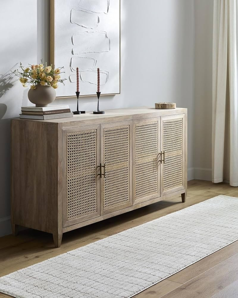 Livabliss x Our PNW Home Cascade Global Striped Area Rug, 9'2" x 12', Ivory/Light Brown | Amazon (US)