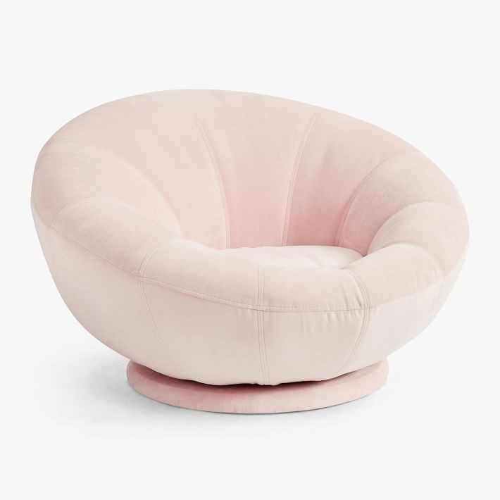 Performance Everyday Velvet Rose Groovy Swivel Chair | Pottery Barn Teen
