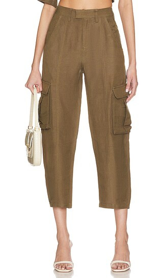 The Mili Pant in Olive Green | Revolve Clothing (Global)