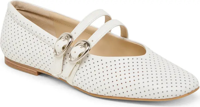 Alenia Perforated Mary Jane Flat (Women) | Nordstrom Rack