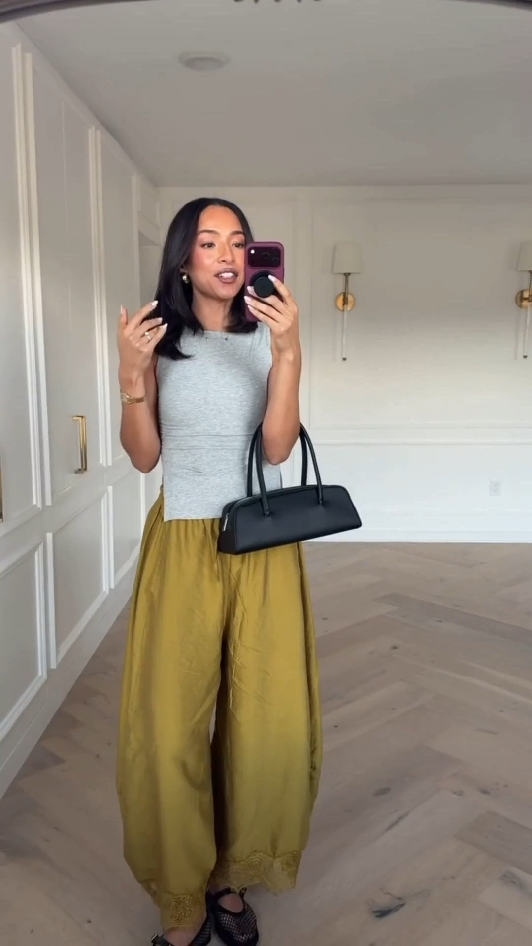 Fall outfit!! These pants were my lifeline postpartum! They're so stretchy, flowy and go with everything!! Wearing XS grey tank (OOS in grey but I’ve linked similars), size S cardigan (OOS but similars linked), size S Tall lace trim tapered pants 

fall fashion, casual outfit, date night outfits, fall fashion hauls, workwear, work outfit, blazer outfit