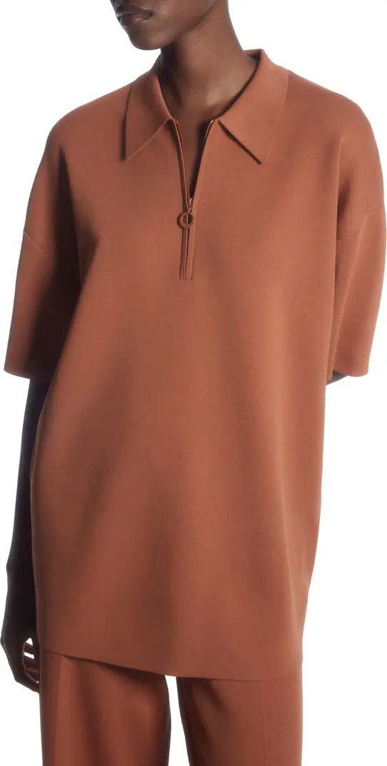 COS Oversize Double Face Zip Polo | Nordstrom | Nordstrom